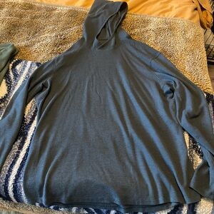2 For 1 - LuLuLemon Men’s thin Waffle Hoodies - *Size Large (Blue & Green)